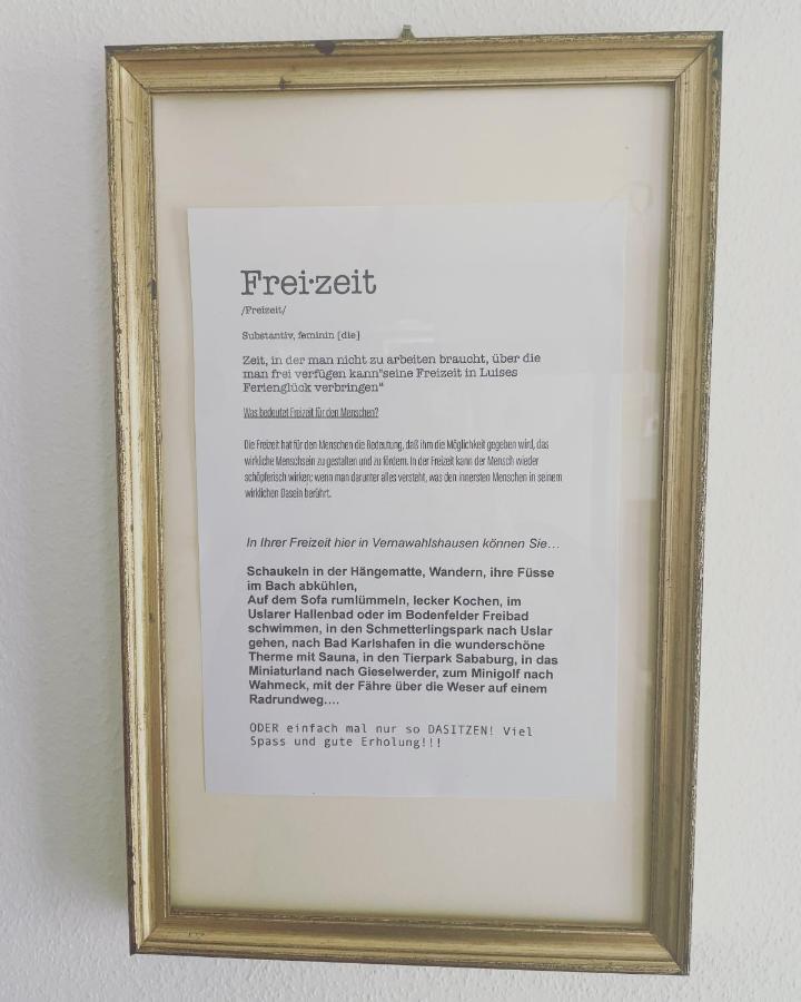 Apartmán Luises Ferienglueck Vernawahlshausen Exteriér fotografie